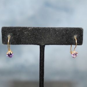 Preloved 14K Amethyst Dangle Earrings